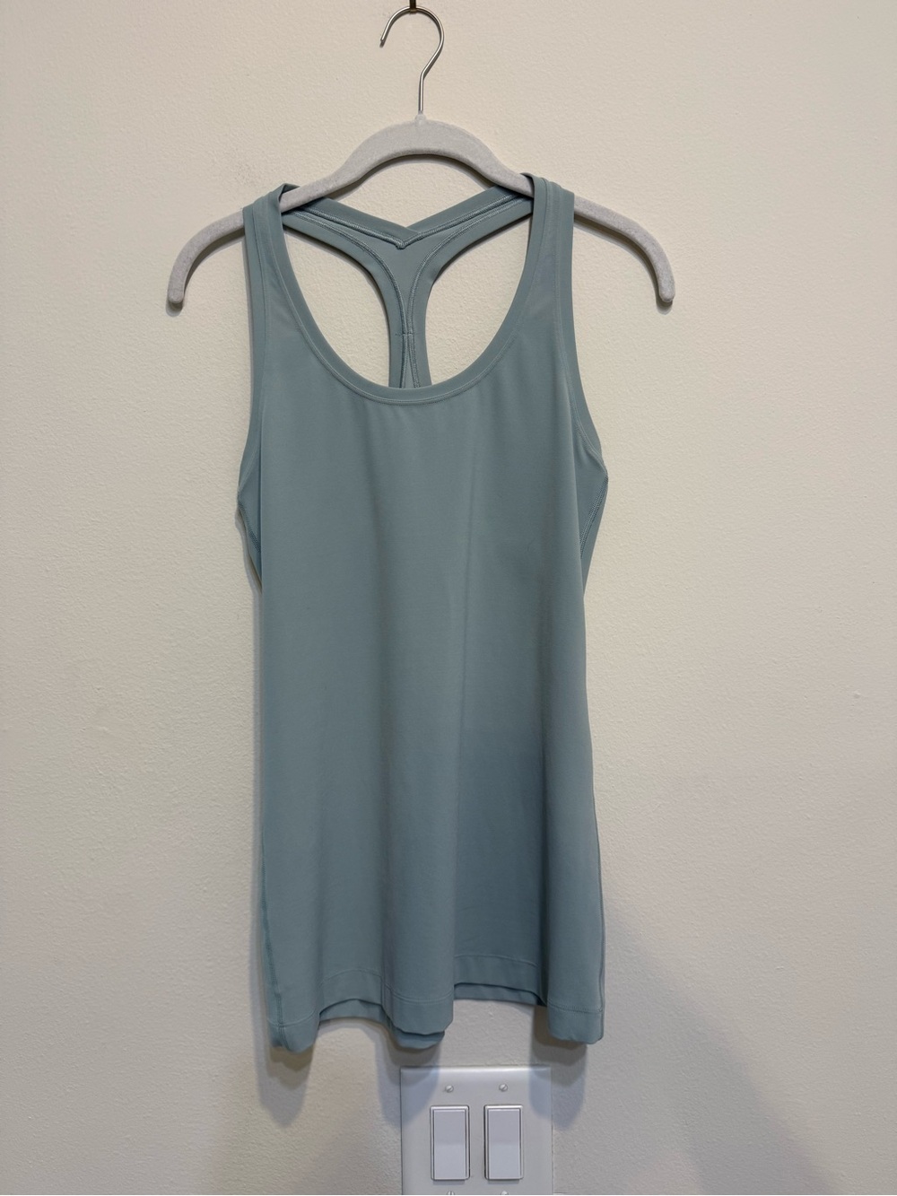 lululemon athletica racerback tank in slate blue